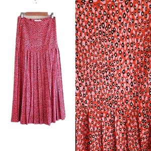 NWT $295 Ted Baker Abstract Pleated Maxi Skirt